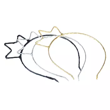 Ободок для волос, металл, полиэстер, 0,5 см, 3 цвета, #2017-10