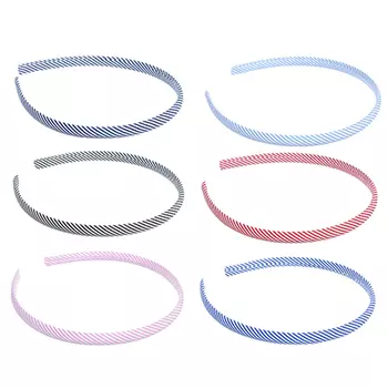 Ободок для волос, полиэстер, пластик, ширина 1 см, 6 цветов