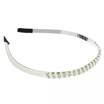 Ободок для волос, стеклярус, металл, 0,9 см