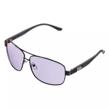 Очки поляризационные, солнцезащитные + салфетка, оправа металл, линзы темно-черные, NEW GALAXY Тайпа