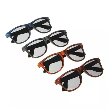 Очки солнцезащитные молодежные, пластик, 3-4 цвета, 14,7х5см, KC008
