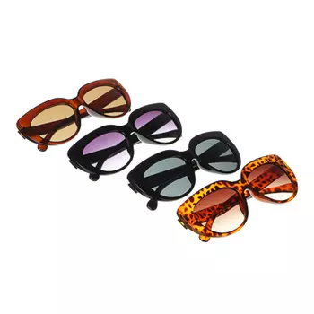 Очки солнцезащитные женские, пластик, 3-4 цвета, 14,5х5,3см, KC515309