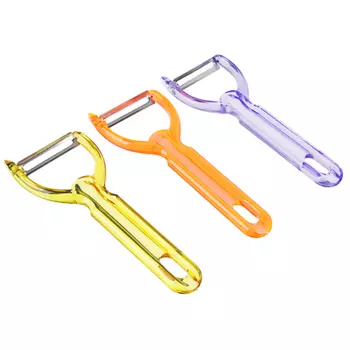 Овощечистка 15,5х6 см, пластик/металл, 3 цвета