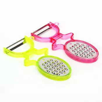 Овощечистка, пластик, металл, 14x5,8x1см, 2 цвета