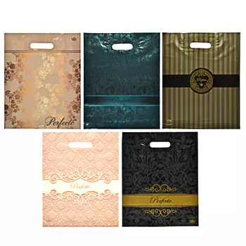 Пакет ПНД Серия Перфекто с вырубной ручкой, 37х30см, 90мкм,5 дизайнов