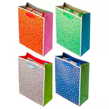 Пакет подарочный бумажный 18х32х8см, 6 дизайнов, арт.596