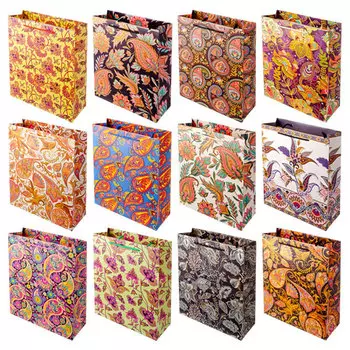 Пакет подарочный бумажный 26х32х10см, 12 дизайнов, арт.2503-22