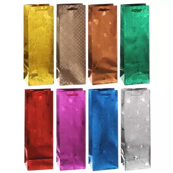 Пакет подарочный бумажный, 36х12х10 см, 8 цветов