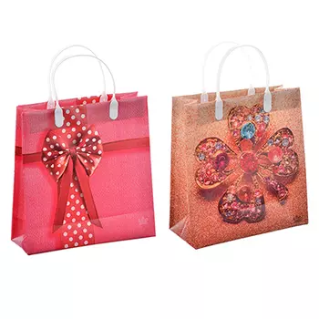 Пакет подарочный, мягкий пластик, 260х240х0,140, 2 дизайна, артикул 1