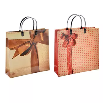 Пакет подарочный, мягкий пластик, 300х300х0,140, 2 дизайна, артикул 5