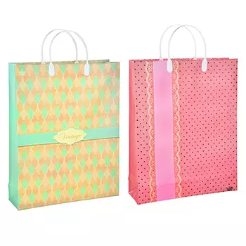 Пакет подарочный, мягкий пластик, 400х300х0,140, 2 дизайна, артикул 8