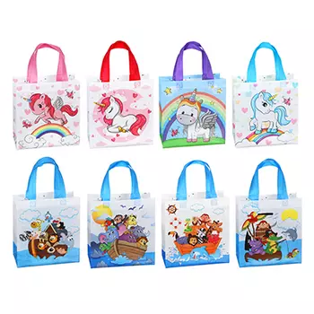 Пакет подарочный, полиэстер, 22х23х11 см, 8 дизайнов