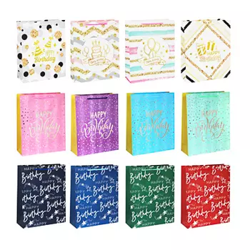 Пакет подарочный, высококачеств.бумага, глиттер, тиснение фольгой, 26х32х10см, арт О-08