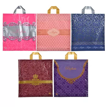 Пакет ПВД Серия Перфекто с петлевой ручкой, 40x37см, 95мкм, 5 дизайнов