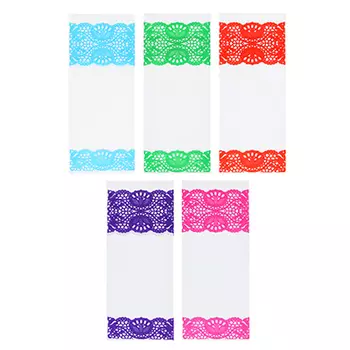 Пакет ПВХ, с кружевным рисунком, 15х34 см, 5 цветов