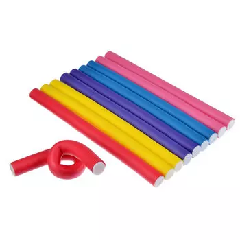 Папильотки для волос 10 шт., 24x1,8 см, полиэстер