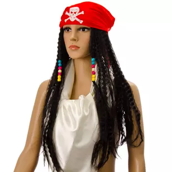 Парик маскарадный, пластик, 70 гр, 49 см, СНОУ БУМ