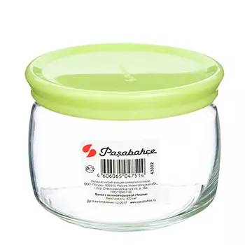 PASABAHCE Банка стеклянная 420мл Cesni с пласт. крышкой, 43002SLB