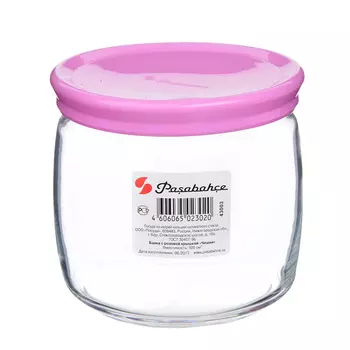 PASABAHCE Банка стеклянная 500мл Cesni с пласт.крышкой, 43003SLB