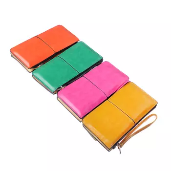 PAVO Кошелек женский на молнии, ПУ, 21х11см, 3-4 цвета, КЖ19-11