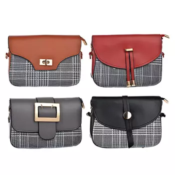 PAVO Сумка женская на длинном ремне, ПВХ, 20х14х6см, 4 дизайна