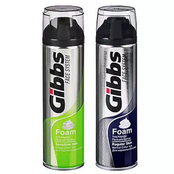 Пена для бритья GIBBS Regular/Cенситив,200мл,арт.406