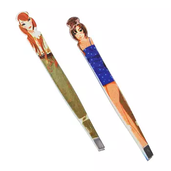 Пинцет для бровей, металл, 6 цветов, GS-2