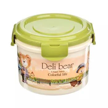 Пластиковый контейнер с крышкой 800 мл, "Медвежата"