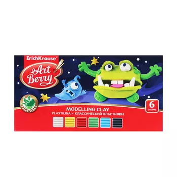Пластилин Erich Krause Монстрики 6 цветов по 90 грамм