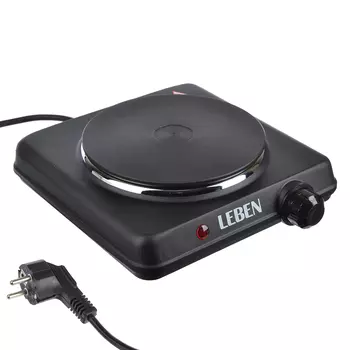 Плитка одноконфорочная LEBEN 1500 Вт, диск d.16,5 см, черный 288-011