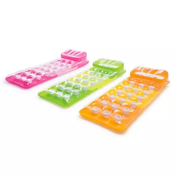 Пляжный надувной матрас INTEX 58802 с подушкой 160x85 см в 2 цветах