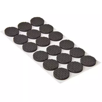 Подкладки под мебель 18шт., полимер, d25мм, черные