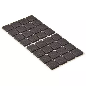 Подкладки под мебель 32шт., полимер, 18х18мм, черные