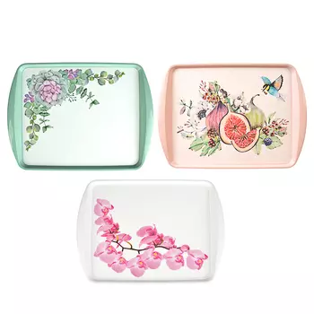 Поднос, пластик, 36х26х2,4см, 3 дизайна