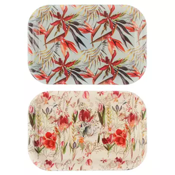 Поднос пластик, Фантазия-1, 33,5х22,5х1,7см, 4 дизайна