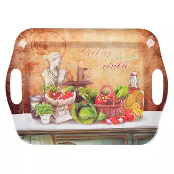 Поднос пластиковый, 36х26х1,5см, VETTA "Овощи"