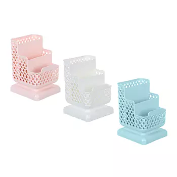 Подставка для канцелярских принадлежностей, 3 отделения, 11,8х10,8х16см, пластик, 2 цвета