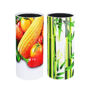 Подставка для ножей круглая, h.22 см, пластик, 2 дизайна