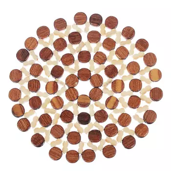 Подставка под горячее бамбук "Капучино" d20,5см