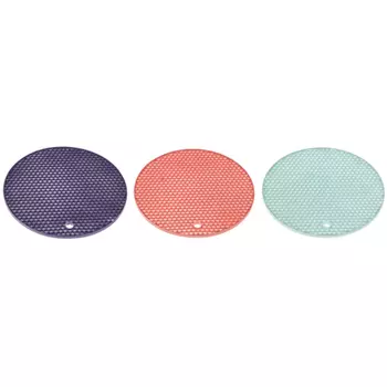 Подставка под горячее VETTA силикон, d. 18 см, "Соты", 3 цвета