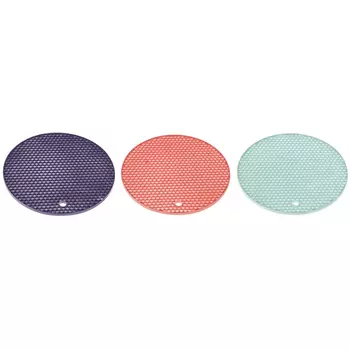 Подставка под горячее VETTA силикон, d. 18 см, "Соты", 3 цвета