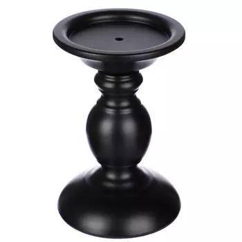 Подсвечник металл 16 см, черный