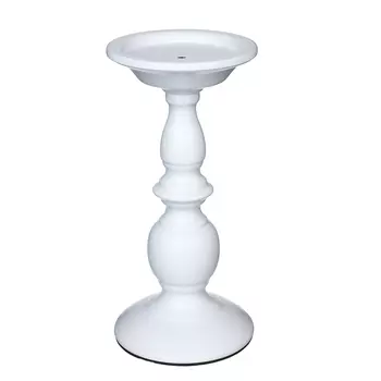 Подсвечник металл 22 см, белый