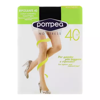 POMPEA Колготки 40 DEN RIPOSANTE, размер 2,3,4, nero