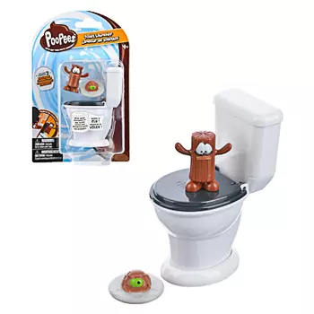 POOPEEZ Набор фигурок с унитазом, пластик, 13x20x5см, 2 дизайна
