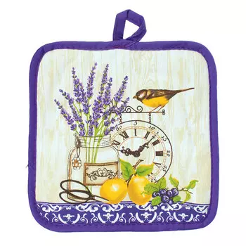 Прихватка для кухни, хлопок, 20х20cм, VETTA "Лаванда"