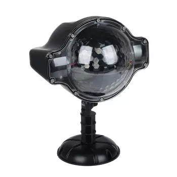Проектор СНОУ БУМ "Снегопад" 2LED, белый, 4W, 4 режима, 2 насадки,дальность 7м,220В, 17,5х16х23см