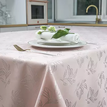 PROVANCE Мятный Латте Скатерть с фольгир.принтом и водоотталк.пропиткой, 140х180см, 100% ПЭ, 3 цвета