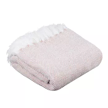 PROVANCE Плед жаккардной вязки с кисточками 130х170см, 100% микрофибра, 2 цвета