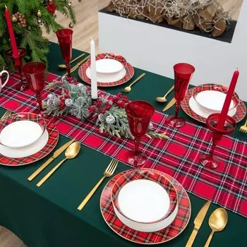 PROVANCE Шотландка Подставка декоративная (дорожка) 30х140см, 100% хлопок